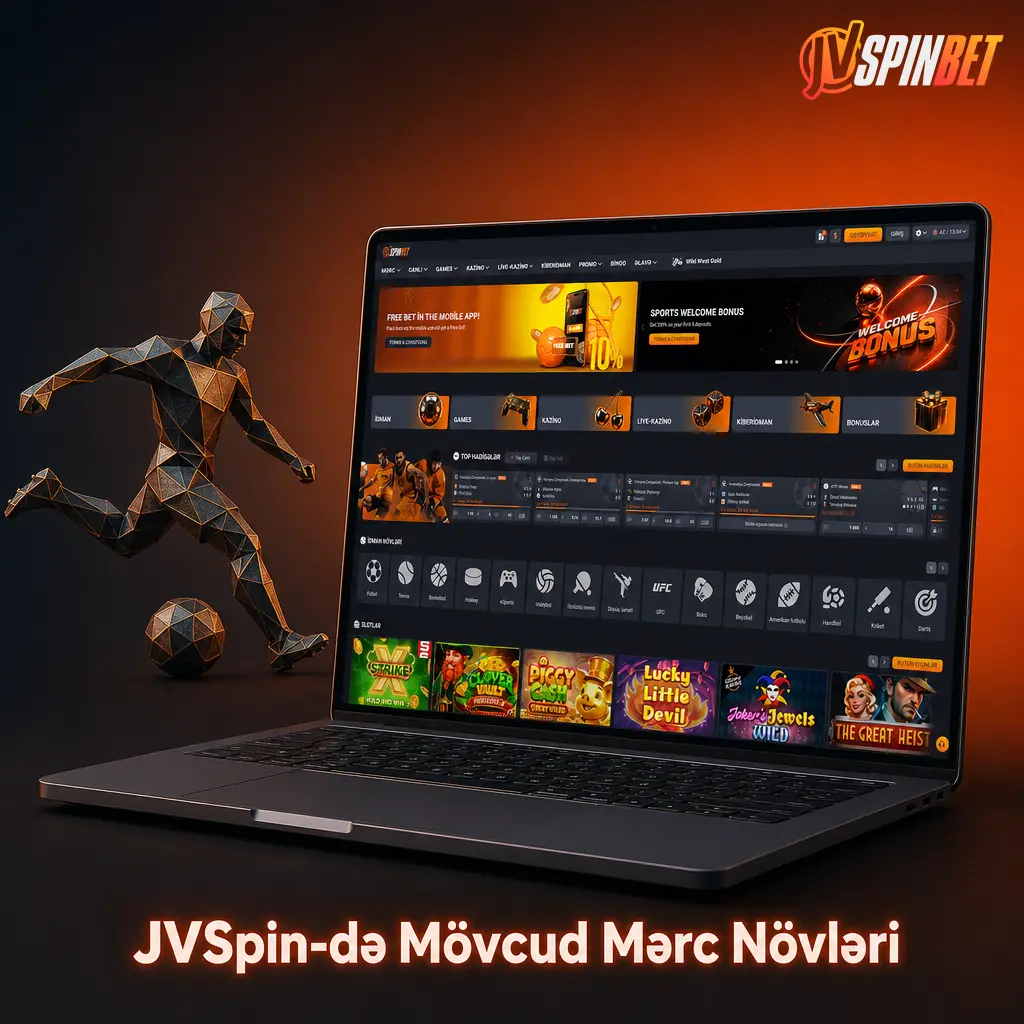 JVSpin-də tək, ekspress, sistem, matçdan əvvəl və canlı mərc növləri daxil olmaqla elastik mərc kuponu seçimləri