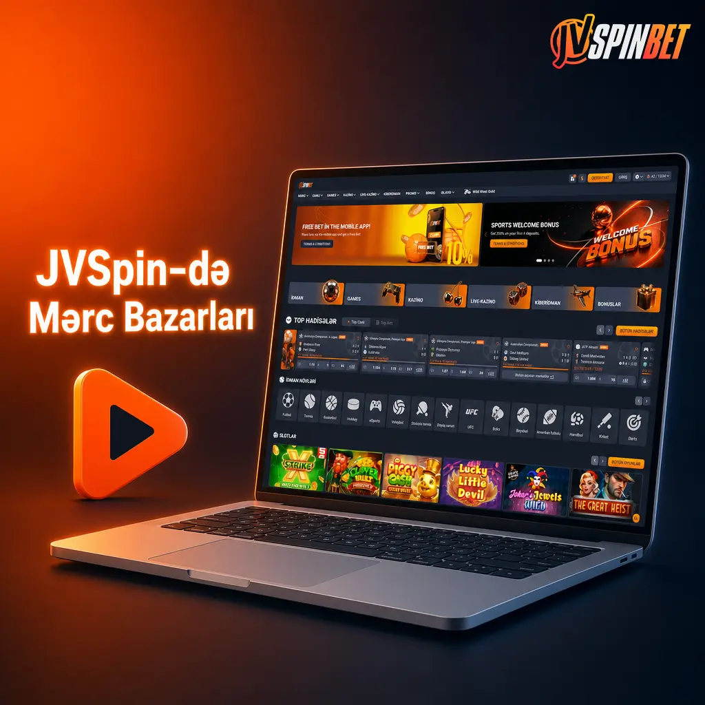 JVSpin-də 1X2, Handikap, Üst/Alt, Dəqiq Hesab və BTTS kimi mərc bazarları ilə dəqiq proqnoz imkanları