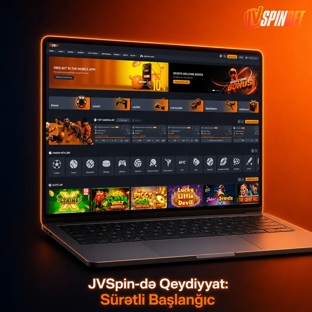 JVSpin-də 2 dəqiqəyə qeydiyyat: email, telefon və ya sosial media ilə sürətli hesab yaratma addımları