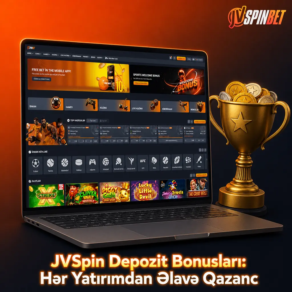 JVSpin-də ilk 4 depozitə bonus vəsaiti və pulsuz fırlanmalar qazanın, mərc şərtlərini öyrənib aksiyalardan yararlanın