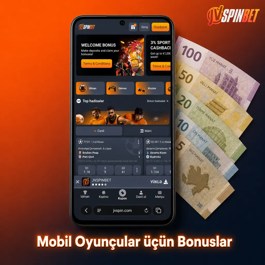 Mobil tətbiqdə qeydiyyatdan keçən oyunçular üçün 650.000 AZN-ə qədər xoş gəldin bonusu, keşbek və pulsuz fırlanma paketləri