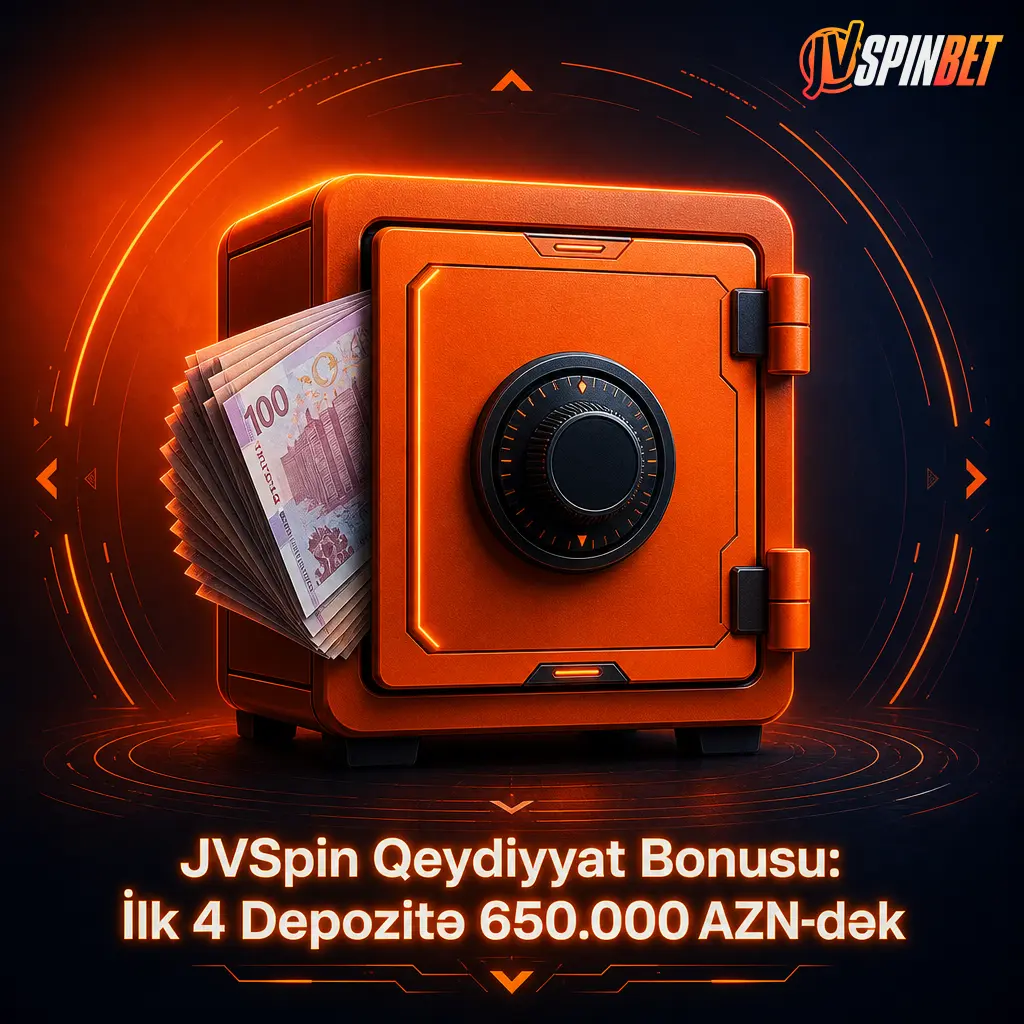 JVSpin qeydiyyat bonusu: ilk 4 depozitə 650.000 AZN-dək bonus, 100 pulsuz fırlanma və asan aktivləşdirmə