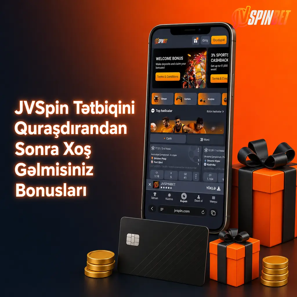 JVSpin tətbiqini quraşdırandan sonra ilk 4 depozitə +200%-dək bonus və 650.000 AZN-ə qədər mükafat qazanın.